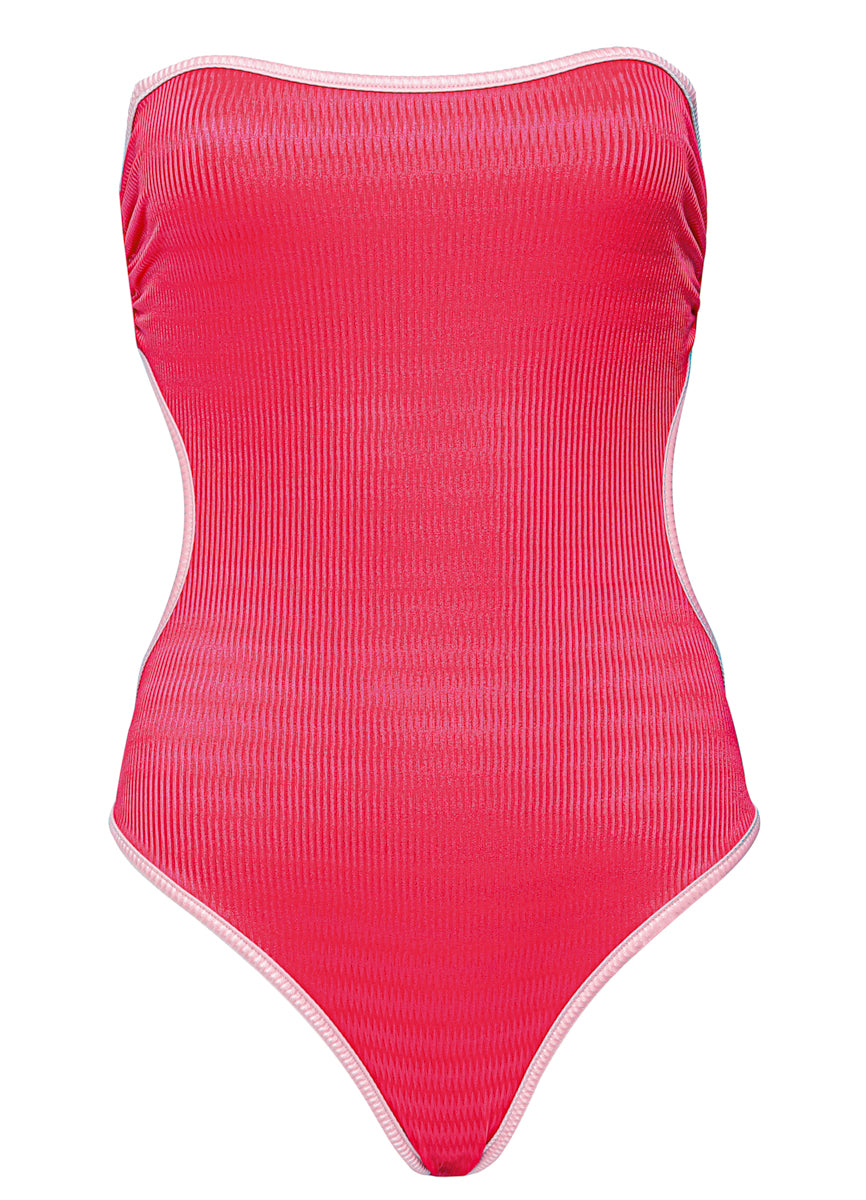 Maaji Lightpink Flowerbed Cirsium Cheeky Cut Bandeau One Piece 9 Maaji Lightpink Flowerbed Cirsium Cheeky Cut Bandeau One Piece