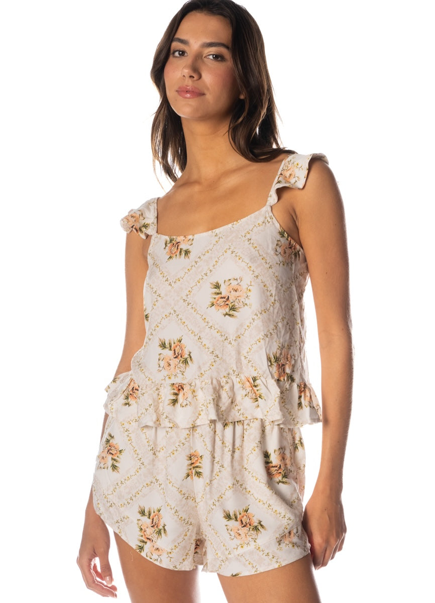 Maaji Cream Agatha Serenity Shorts Set
