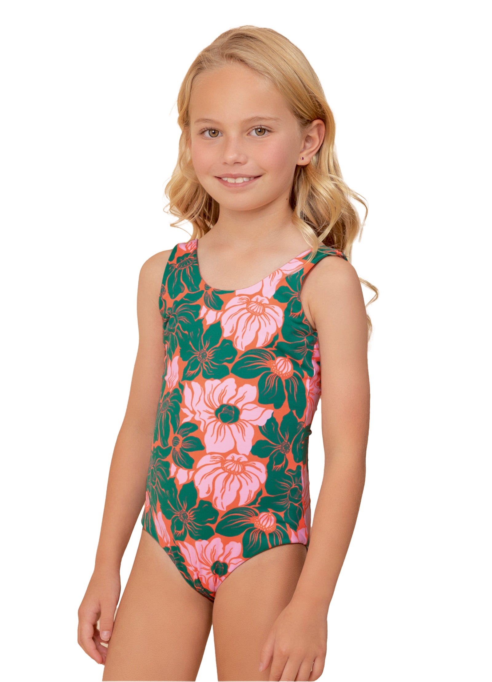 Maaji Floral Stamp Infinity Girls One Piece Set 4 Maaji Floral Stamp Infinity Girls One Piece Set