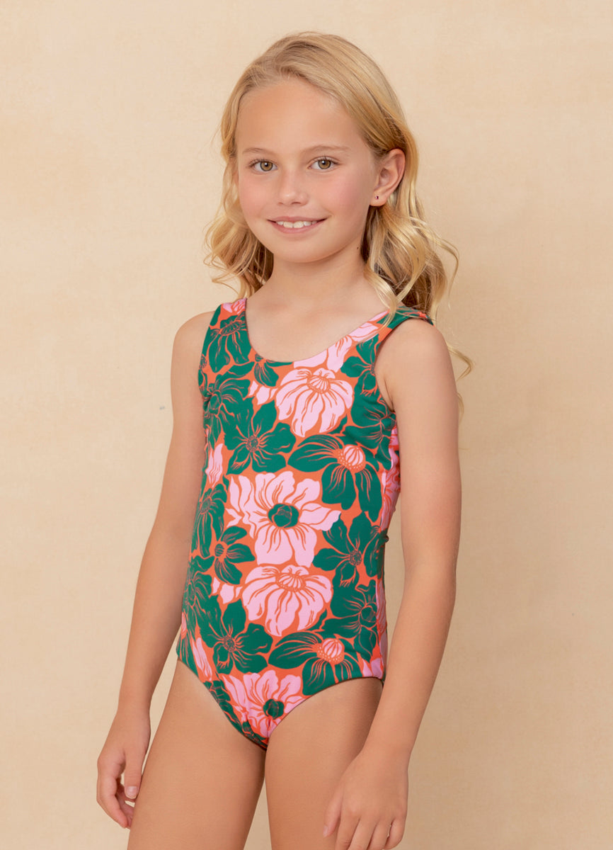 Maaji Floral Stamp Infinity Girls One Piece Set 7 Maaji Floral Stamp Infinity Girls One Piece Set