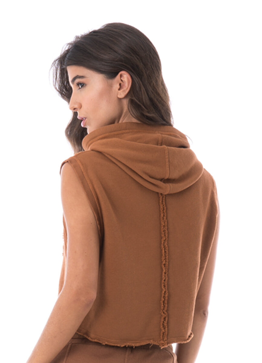 maaji charm caramel sleeveless cropped hoodie 2 maaji charm caramel sleeveless cropped hoodie